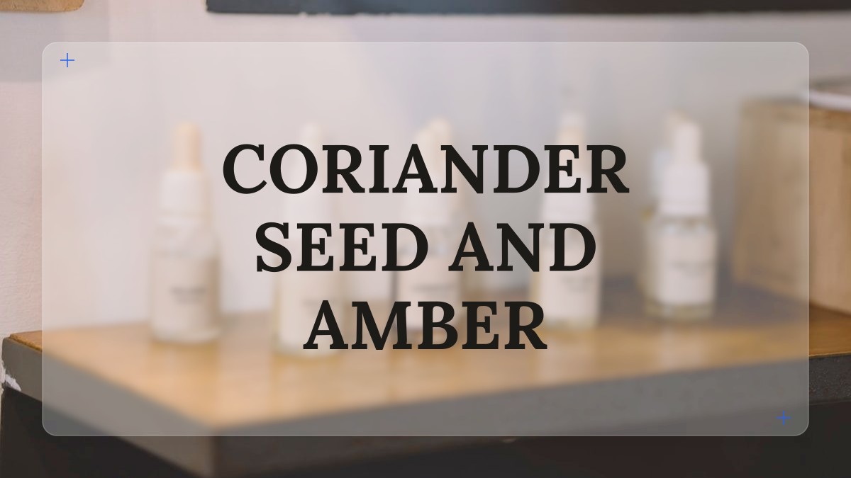 coriander seed and amber