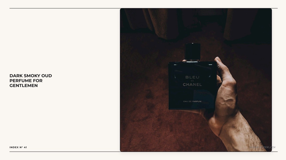 dark smoky oud perfume for gentlemen