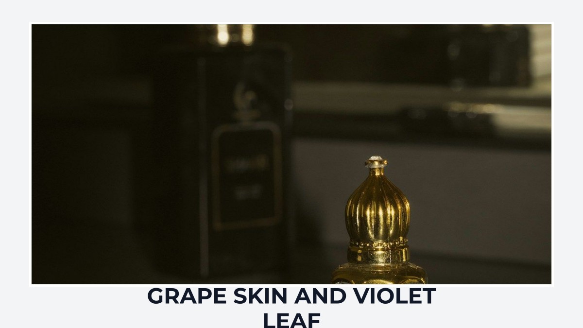 grape skin and violet leaf