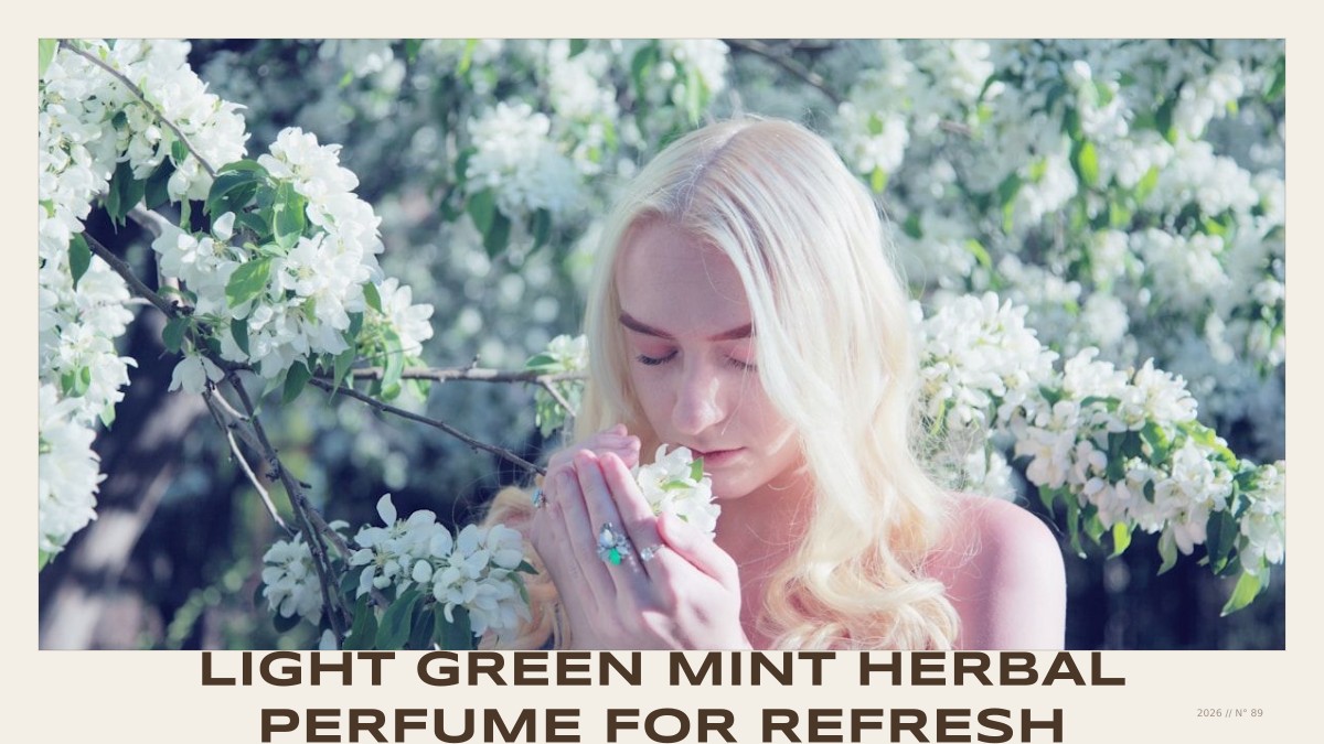 light green mint herbal perfume for refresh