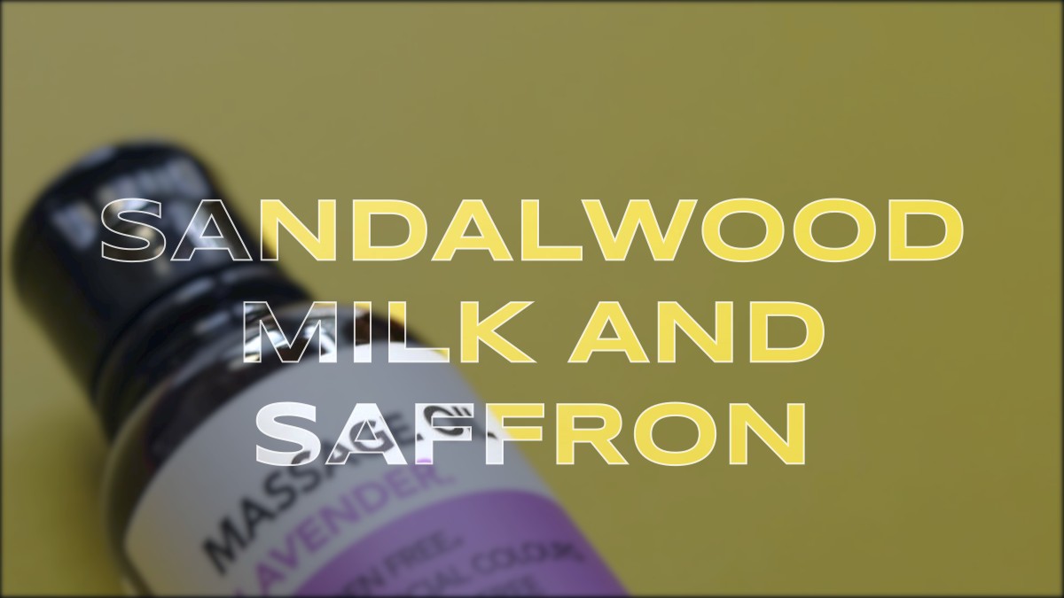 sandalwood milk and saffron