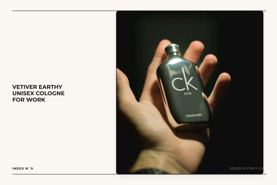 vetiver earthy unisex cologne for work